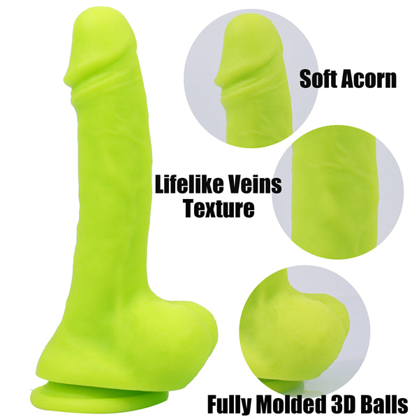 8 Inch Lime Realistic Dildo