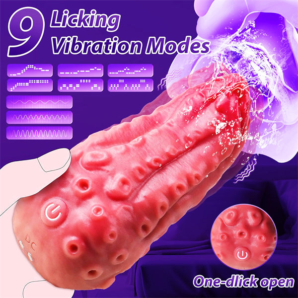 Buy 9 Licking Realistic Tongue Vibrator| Rose Vibrators