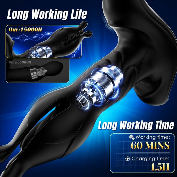 9 Tension Shock Flapping Thrusting Anal Vibrator