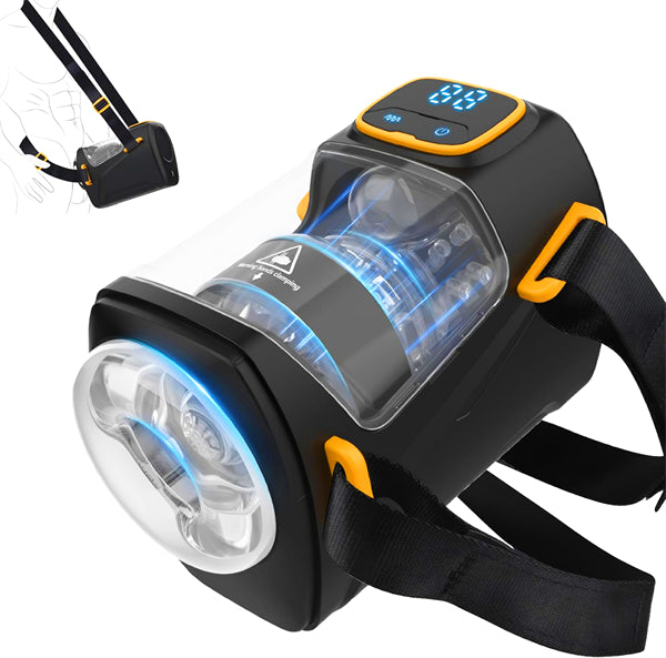 9 Vibrating Thrusting Mode Hands Free Wearable Male Masturbator
