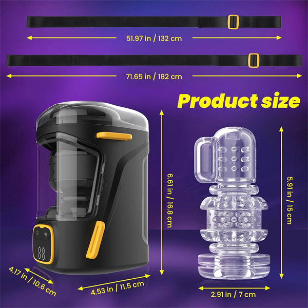 9 Vibrating Thrusting Mode Hands Free Wearable Male Masturbator