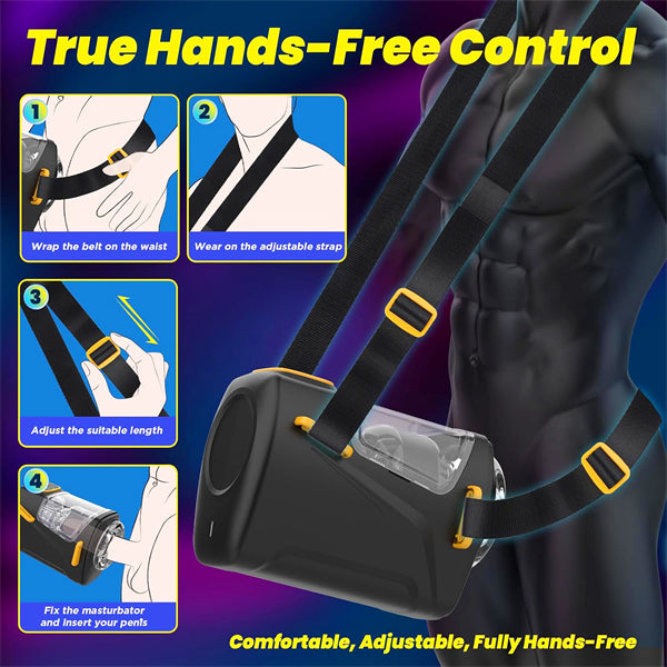 9 Vibrating Thrusting Mode Hands Free Wearable Male Masturbator