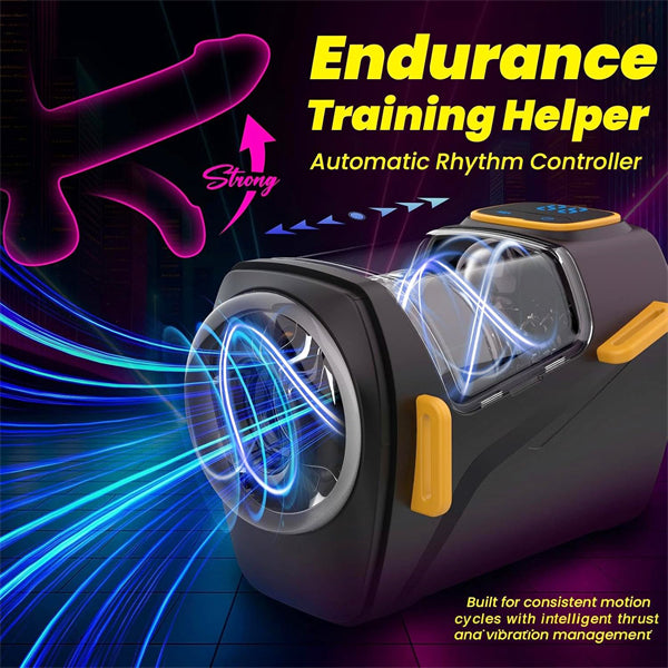 9 Vibrating Thrusting Mode Hands Free Wearable Male Masturbator