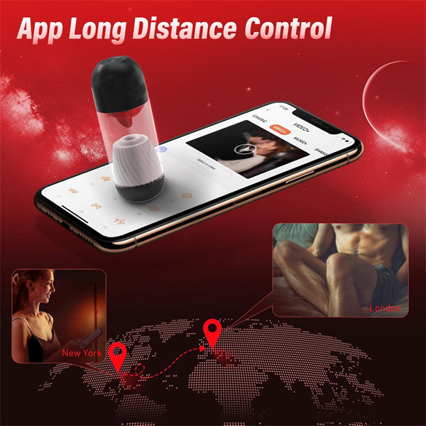 9 Vibrating & 360° Tongue Licking Male Stroker