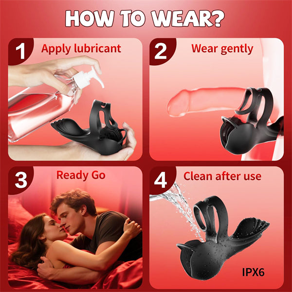 9 Vibration 3 Heating Modes 360° Wrapping Testicle Toys