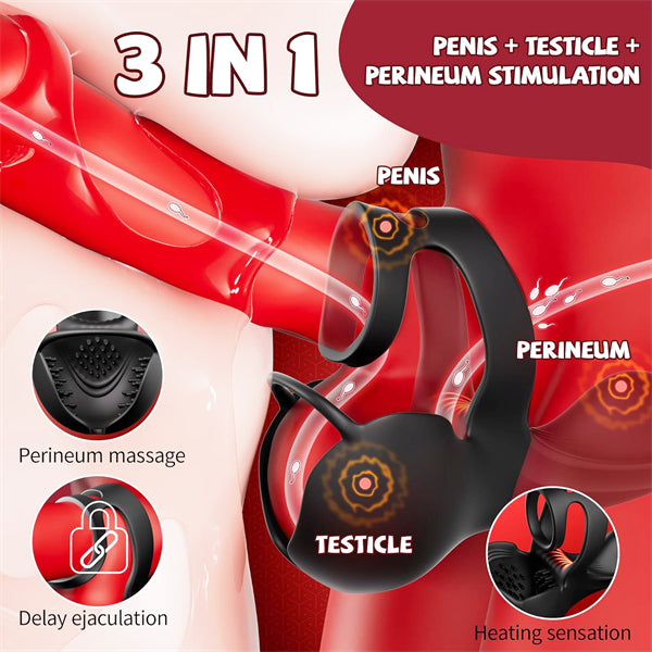 9 Vibration 3 Heating Modes 360° Wrapping Testicle Toys