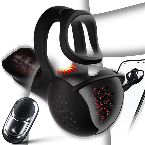 9 Vibration 3 Heating Modes 360° Wrapping Testicle Toys
