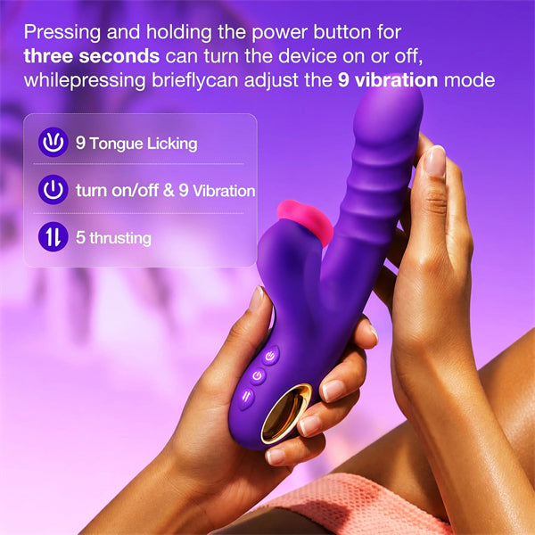 9 Vibrations 9 Licking 5 Thrusting Vibrators With APP Control
