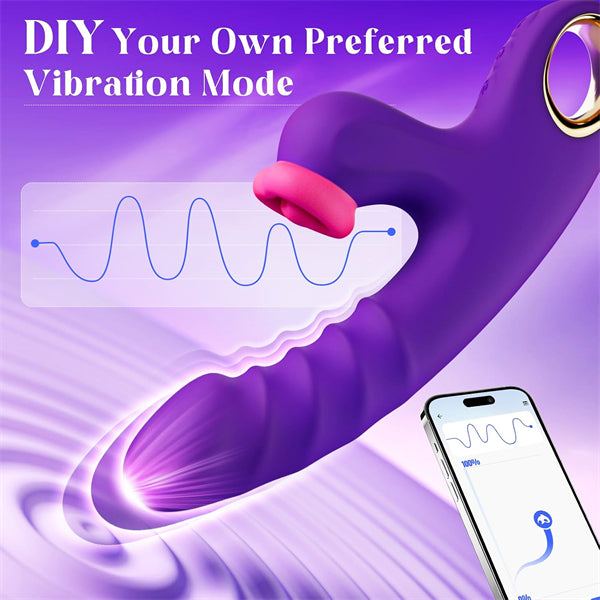 9 Vibrations 9 Licking 5 Thrusting Vibrators With APP Control