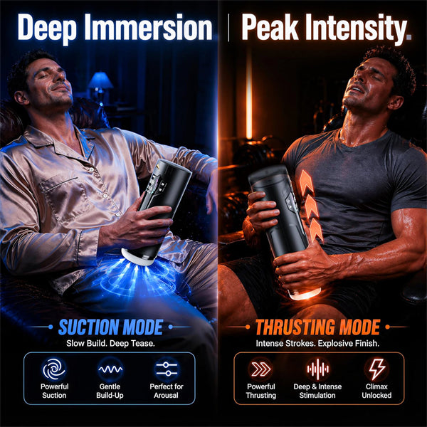 AI APP Pocket Pussy with 8 Sucking & Thrusting & Vibrating Mode