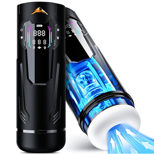 AI APP Pocket Pussy with 8 Sucking & Thrusting & Vibrating Mode