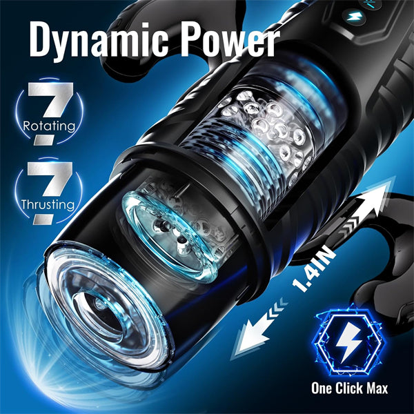 AI Interactive Male Stroker 7 Thrusting & Rotating Modes with Handle
