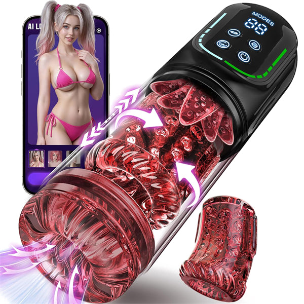 AI Powered 7 Thrusting Rotating Sucking Licking Male Stroker