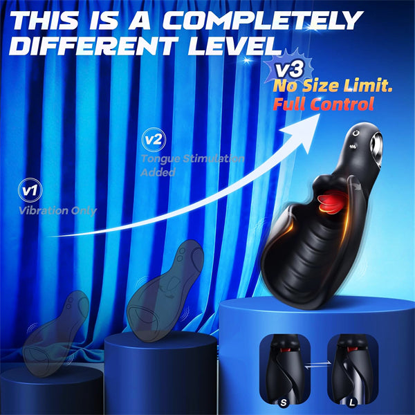 AI Smart APP Control Pocket Pussy Stroker with Tongue Licking