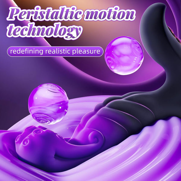 AI Sync Peristaltic Prostate Massager with Anal Beads