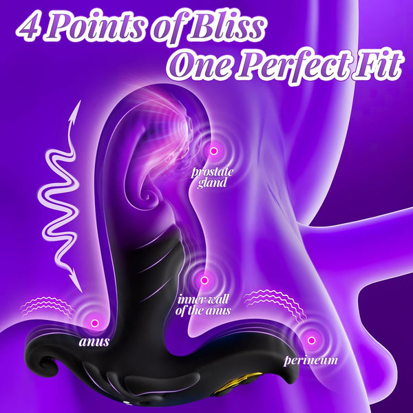 AI Sync Peristaltic Prostate Massager with Anal Beads