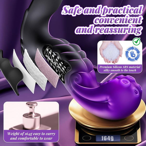 AI Sync Peristaltic Prostate Massager with Anal Beads