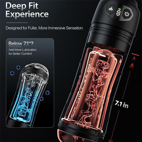 AI Sync Suction Male Stroker with 7 Modes & 7.1 Deep Sleeve