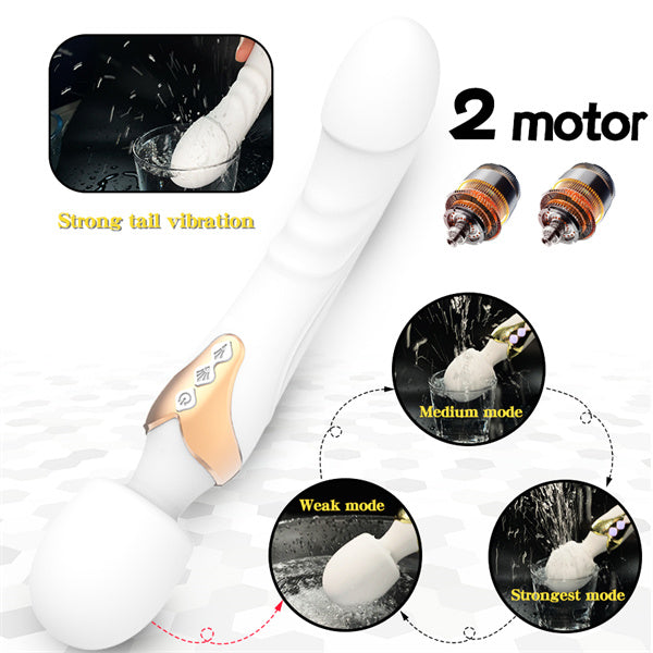AV Vibrator Dildos Wand White