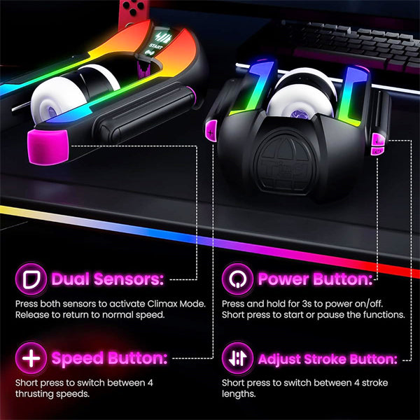 Adjustable 7.1IN Stroke Length with Smart APP Control Male Masturbator