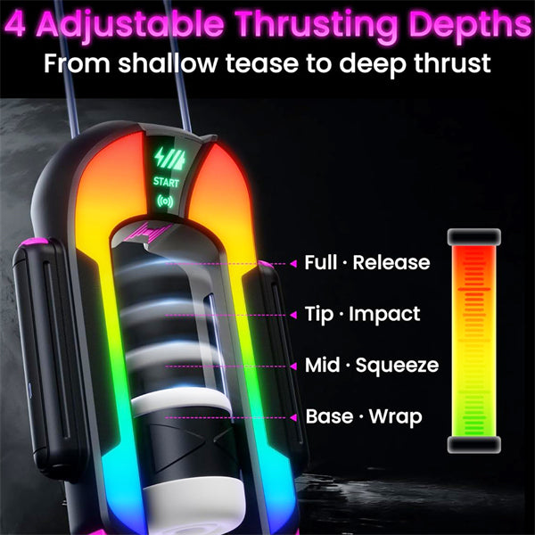 Adjustable 7.1IN Stroke Length with Smart APP Control Male Masturbator