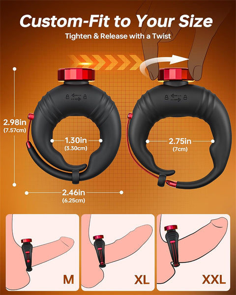 Adjustable Open Ended Silicone Penis Ring