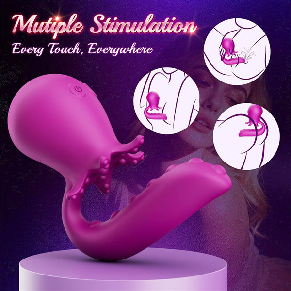 Air Pulse Burst Modes Tentacle G Spot Dildo Vibrator
