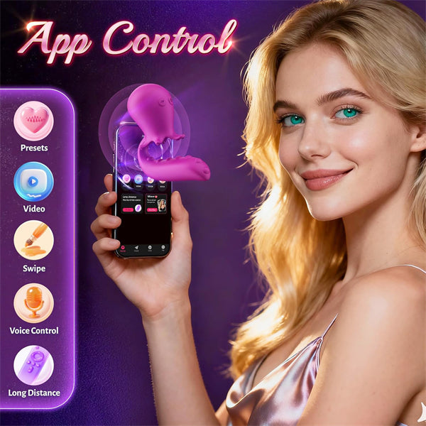 Air Pulse Burst Modes Tentacle G Spot Dildo Vibrator