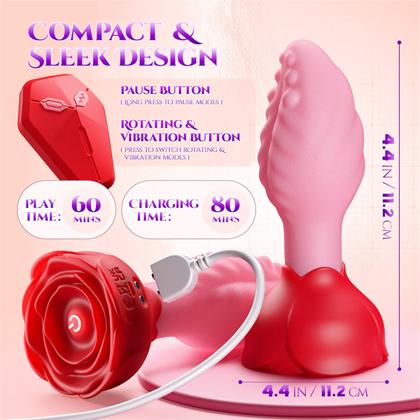 Anal Plug with 9 Vibration Rotation Mode