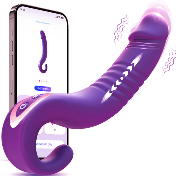 App Control G Spot Vibrator with 7 Vibration 7 Thrusting Finger Vibrators