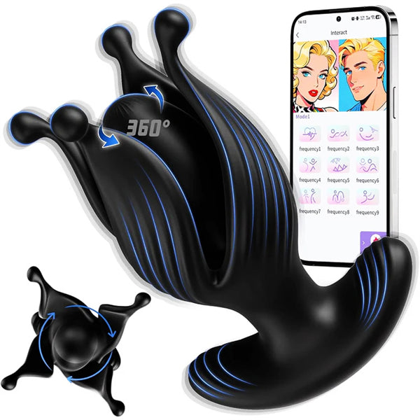 App Controlled 360° Rotating Vibrating Butt Plug