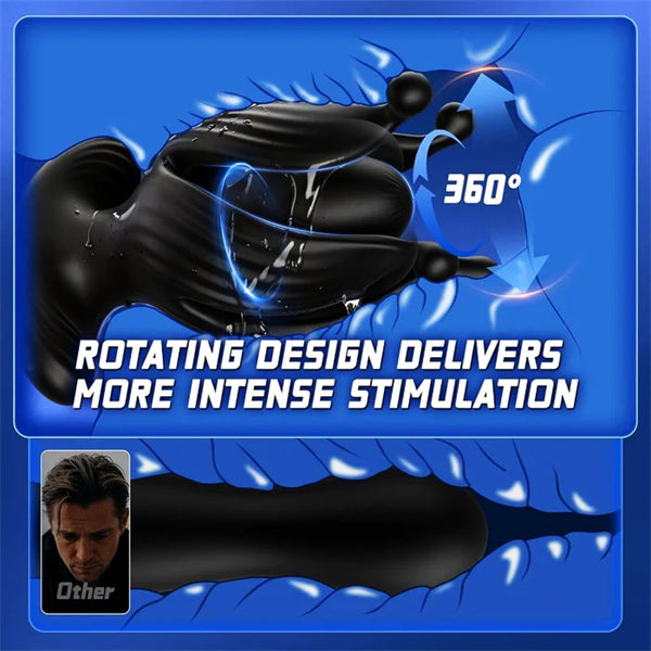 App Controlled 360° Rotating Vibrating Butt Plug