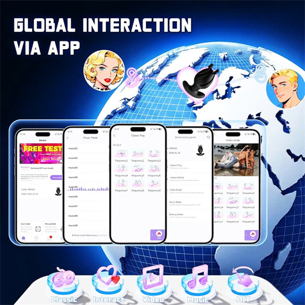 App Controlled 360° Rotating Vibrating Butt Plug
