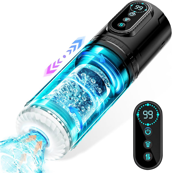 Automatic Male Sex Toys Penis Pump with 9 Sucking & Thrusting & Rotating Modes