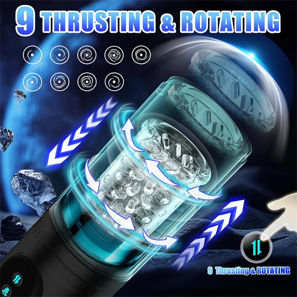 Automatic Male Sex Toys Penis Pump with 9 Sucking & Thrusting & Rotating Modes