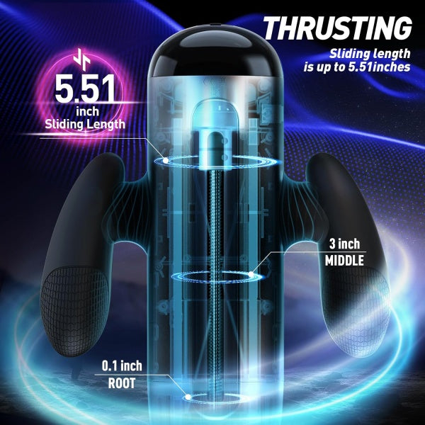 Automatic Telescopic Male Stroker with Adjustable Motion
