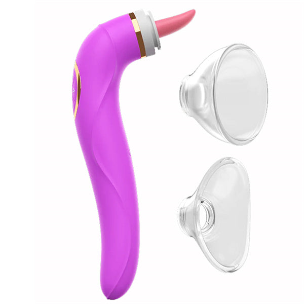 Big Size Tongue Licking Triple Stimulation Vibrator