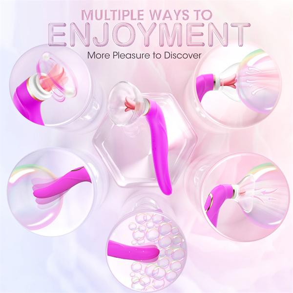 Big Size Tongue Licking Triple Stimulation Vibrator