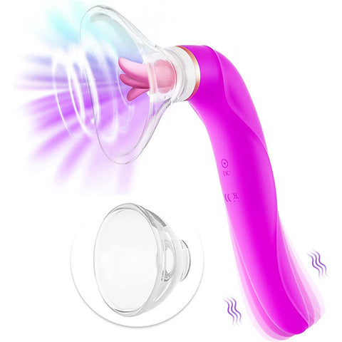 Big Size Tongue Licking Triple Stimulation Vibrator