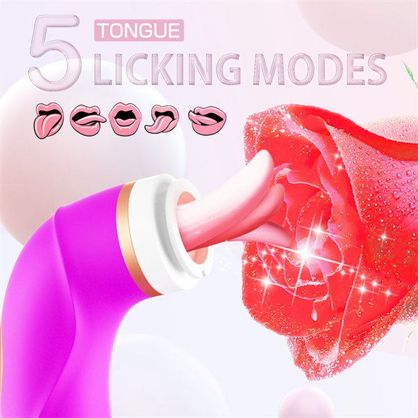 Big Size Tongue Licking Triple Stimulation Vibrator