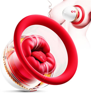 Big Mouth Nipple Sucker Vibrator Rose Toy 2025