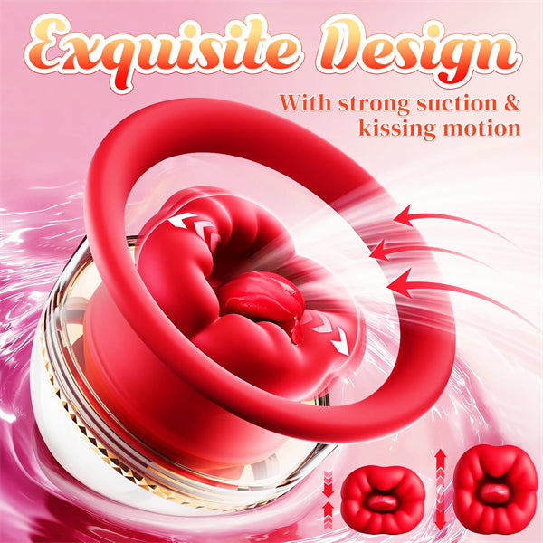 Big Mouth Nipple Sucker Vibrator Rose Toy 2025