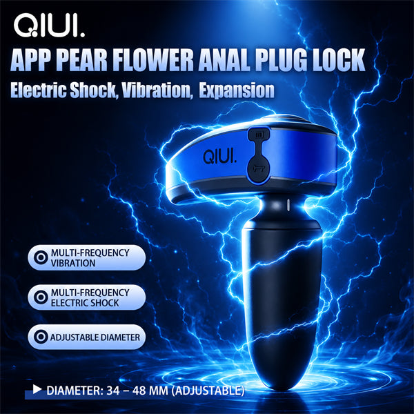 QIUI APP Pear Flower Electric Shock Anal Plug Lock PRO2