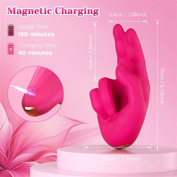 Come-Hither Dual Finger Vibrator for Clitoral G Spot Stimulation