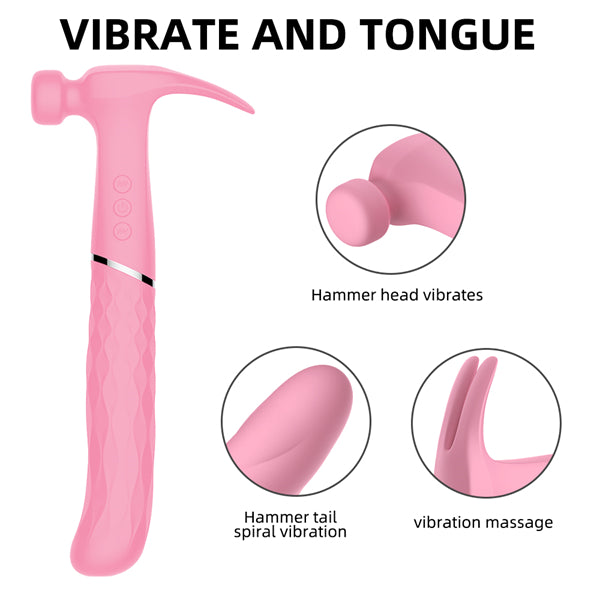 Curved Hammer Vibrator Pink