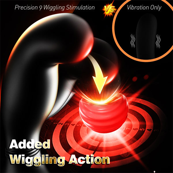 Dual-Function Curved Anal Vibrator Wand Male Prostate Toy