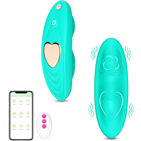 Dual 9 Vibration Modes Butterfly Vibrator Green