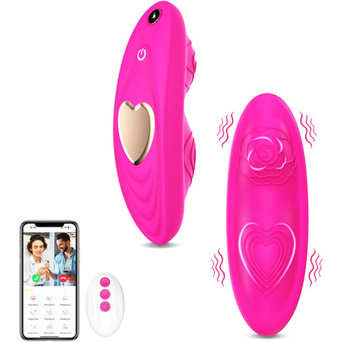 Dual 9 Vibration Modes Butterfly Vibrator Hot Pink