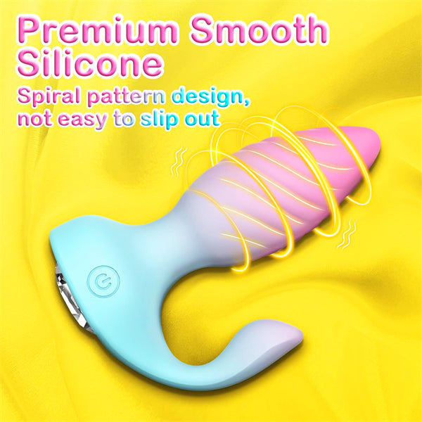 Dual Motors Anal Toys Vibrating Butt Plug with Crystal Diamond