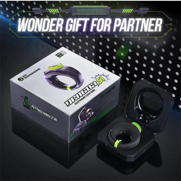 E-stim Penis Trainer Vibrator Cock Ring Masturbator with 10 Vibrations & Electro Shocks